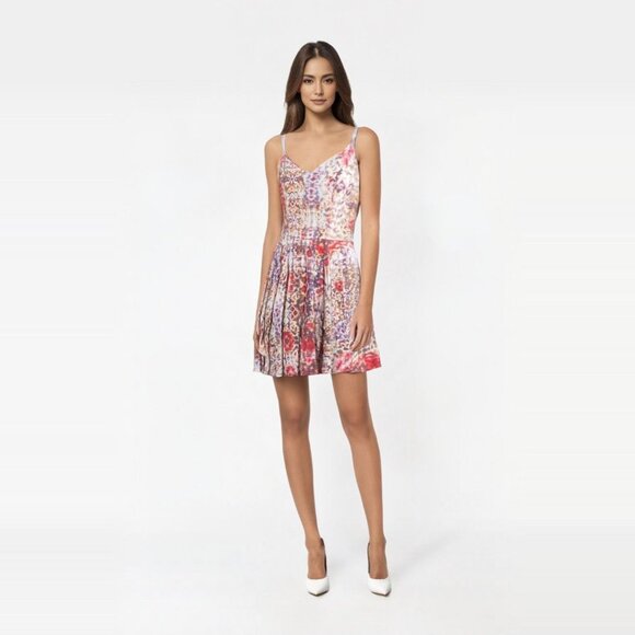 Lavender Brown Mini Fit and Flare Dress Multicolor, Size X-Small - Picture 2 of 16